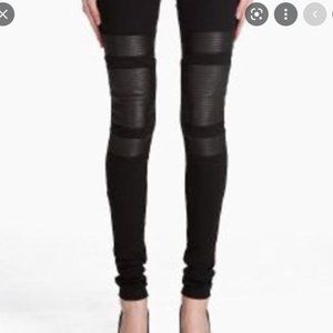DVF Leather Accent Leggings